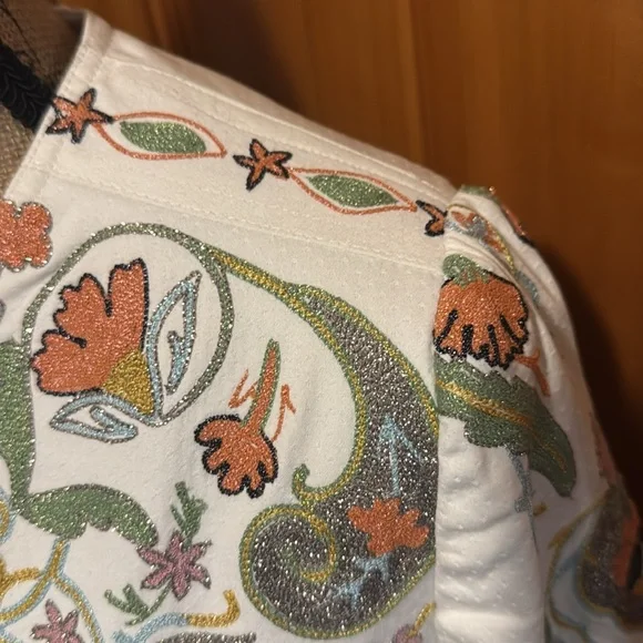 Kay Unger Embroidered Floral Women's Blazer Jacket - Picture 6 of 17